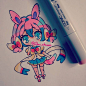 Sylveon gijinka  Estoy terminando otro de los premios ;v;)9  #sylveon #gijinka #pokemon #kawaii #chibi #moe #adorable #sparckles #sailorfuku #saifuku #copic #copicmarker: 