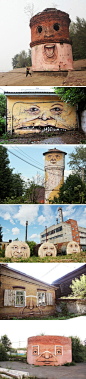 “活着”的墙壁，俄罗斯街头艺术家尼基塔-诺姆兹的作品。  