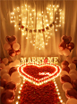 电子蜡烛灯浪漫情调生日求婚爱心室内场景布置装饰表白情人节网红-淘宝网