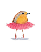 Ballet Bird Robin Watercolor PRINT  Ballet Art by WaterInMyPaint, $16.64: 