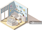 Vector isometric low poly baby room icon详情 - 设计素材 - 视觉中国 VCG.COM