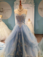 The enchanting kellis alice in wonderland wedding dress I would love to have a blue dress! Especially on that themes one of my favorites<3 | Pinterest
