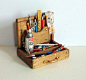 Miniature Artist Paint Box (1 inch dollhouse scale). $45.00, via Etsy.