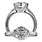 Classic Half Bezel Solitaire Engagement Ring by Ritani