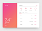 Dribbble 010  - Weather Widget