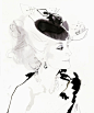 At Claridge's - David Downton : David Downton has been Artist in Residence at Claridge’s hotel in London since September 2011. The idea was the brainchild of the hotel’s Public Relations Director Paula Fitzherbert and the General Manager Thomas Kochs. Sin