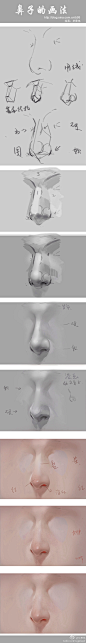 鼻子的画法