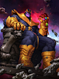 Thanos on Throne, Wonchun Choi (AKA Doo-chun) : I painted this as comics version Thanos, but client changed this a bit due to internal situation so final illustration is different from this.

Thanos on Throne Premium Art Print 
All right reserved SIDESHOW