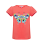 Buy John Lewis Girl Butterfly Graphic T-Shirt, Hot Coral, 2 years Online at johnlewis.com