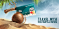 Bank Respublika -Travel card : Republic Bank approached us to create advertising-image credit card for travel. We have developed a visual kei and came up with a slogan - "Travel with MasterCard standard . Do not leave you in the lurch"