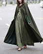 Amazon.com: PiePieBuy Women Fashion Solid Maxi Hooded Trench Cloak Coat Maxi Hooded Cape: Clothing