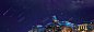 城市大气流星星空蓝色banner 高清背景 背景 设计图片 免费下载 页面网页 平面电商 创意素材