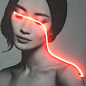 Blindness Neon Lights Portraits by Javier Martin