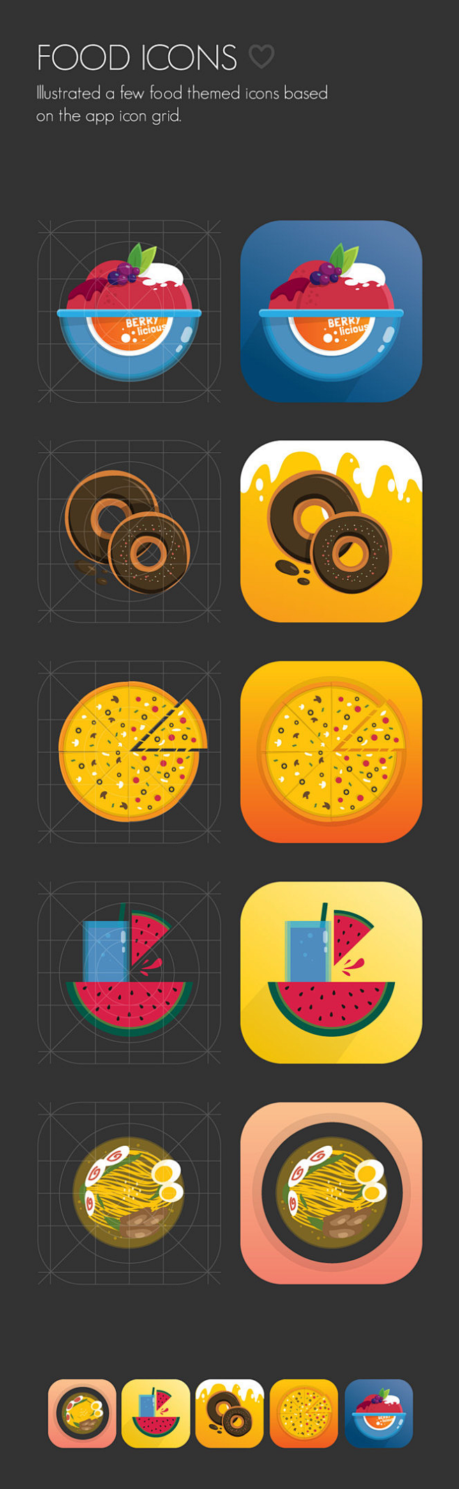 Food App Icons on Be...