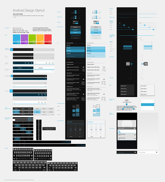 Android 4.0 UI 规范 PS...