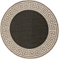新中式古典圆形灰色地毯贴图