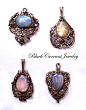 Four Colours of Labradorite by ~blackcurrantjewelry on deviantART