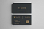 Gold Minimal Business Card by Shahjhan on @creativemarket