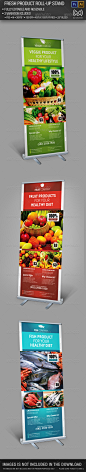 Fresh Product Roll Up Stand Banner - Signage Print Templates