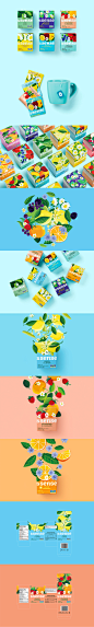 茶包饮品图形外包装设计 作者：pigeon brands-Canada