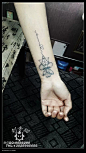 几何百合花文身，#广西北海纹身##刺青猫纹身#纹身#