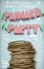 pancake party invites #design #paper