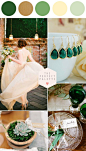 Emerald and Ivory Wedding Inspiration - www.theperfectpalette.com - Color Ideas for Weddings + Parties   #Wedding