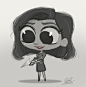 Chibie Meg from Disney's Paperman by princekido