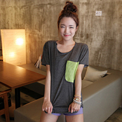 水煮百合采集到时尚韩版短袖T恤