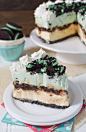 Vanilla Mint Chip Ice Cream Cake 