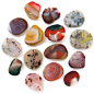 再来一组，雨花石精品天然原石，玛瑙剔透 15 籽。颜色，怎么那么美！ 售价:796元