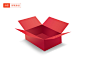红色打开礼盒,红色礼盒,礼盒打开,打开礼盒,打开的礼盒,礼品,礼物.礼物盒,