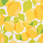 white Michael Miller fabric with yellow lemons