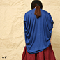 日着rizhuo【执.觉】2013夏装女装 藏蓝色两穿设计 轻薄不对衬T恤