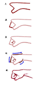 How to draw a fist!  harder than you would think... but this helps a lot