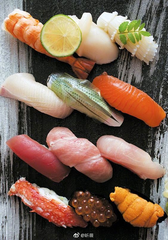 #昕美食# sushi与要减肥的你很配哦...
