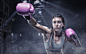 General 1920x1200 boxing women sports sports bra boxing gloves HDR sun rays