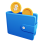 Wallet 3D Icon