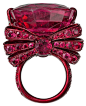 Rubellite ring from the Scarlet Empress Collection by Lydia Courteille | ❥❥Haute Rings❥❥ | Pinterest
