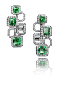 Emilia Fox's jewels were among the most impressive on the BAFTAs red carpet. Her white gold, emerald and diamond earrings by Adler are set with six octagonal-cut Columbian emeralds totalling 27.34ct, 1.90ct emerald-cut diamonds and 13ct diamonds.