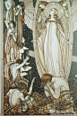 圣母颂，英国皇家刺绣学院所做。 Litany of Loreto, from the Royal School of needle work Collection. 虽然是宗教题材，但我真的很喜欢这种版画一样的刺绣手法和金与黑的配色。