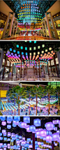 Arts Brookfield together with architect and designer David Rockwell, have created a lighting installation named “Luminaires,” that just opened to the public at Brookfield Place in New York City.