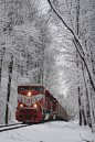 雪火车，印第安纳州 