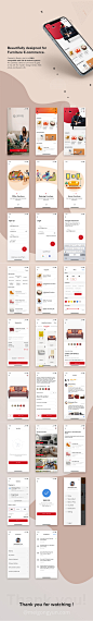 家具电商平台APP界面设计UI工具包 Furniture Design UI Kit :  