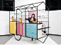 Under the direction of Bureau A, students of the Geneva University of Art and Design have completed a mobile exhibition set of modules – with a fully sized realization of the kitchen concept.