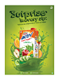 Real Fruit Veggie : A simple juicy, lip smacking, tasty and tantalising point of sale posters for the latest offering from the house of Dabur. This new offering was a delicious combination of fruits and vegetable juices and was executed to give the consum