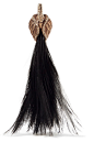 Lanvin - Gold-plated, Swarovski crystal and feather clip earring : Clip fastening  Made in France