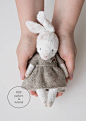 PDF Sewing Pattern & Tutorial Mohair Rabbit Bunny Wool Dress Holly Embroidery 7 Inches Stuffed Animal Pattern For Women Christmas Gift : Such a cute gift idea for friends, mom, sisters who love sewing. Sewing toy is a great way to enjoy time together.