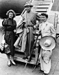 Humphrey Bogart, Katharine Hepburn and Lauren Bacall in London, 1951