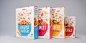 Eldorado Cereals : It's not every day you run into a cereal like this one who appeals both to 
adults and children. Designed by BrandHouse Design, granola appears to be 
exploding out of breakfast bowls. By combining traditional cereal bowls 
with playful